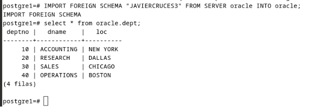 Importación del esquema